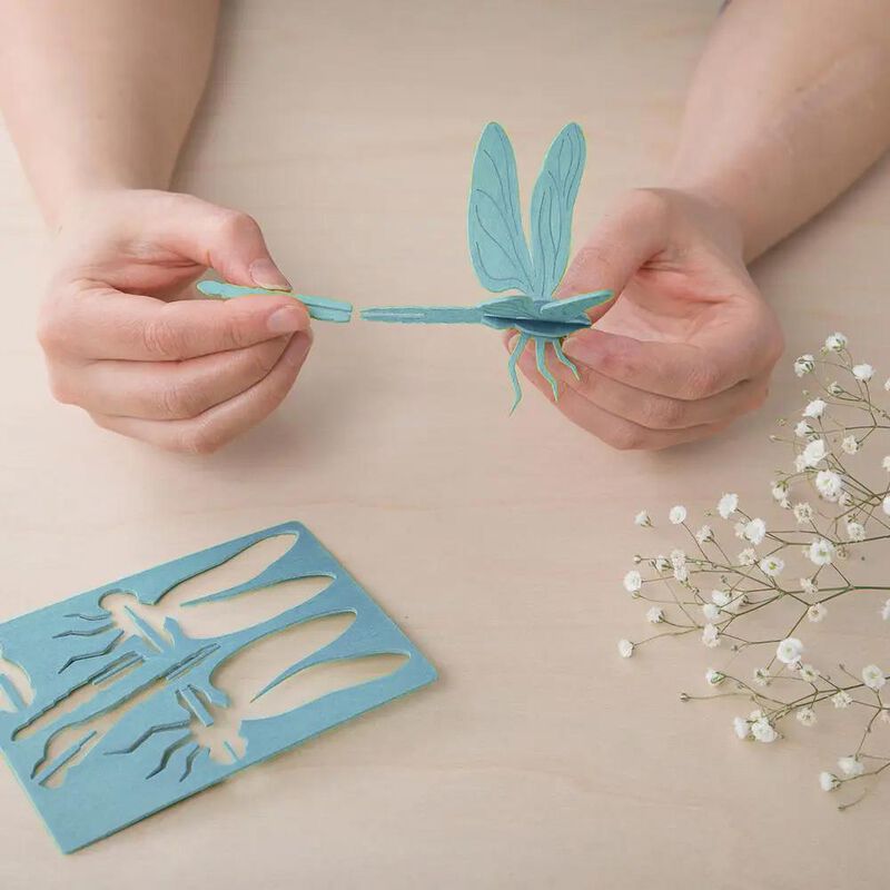 Lovi 3D Puzzle Decor Dragonfly 10cm Pale Blue image number 2